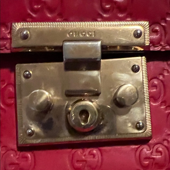 GUCCI
Red Guccissima Leather Padlock Small Shoulder Bag - Picture 2 of 8